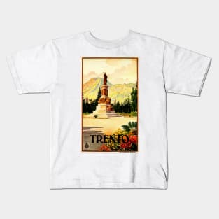 TRENTO Monument of Dante ITALY ENIT Poster Art Vintage Italian Travel Kids T-Shirt